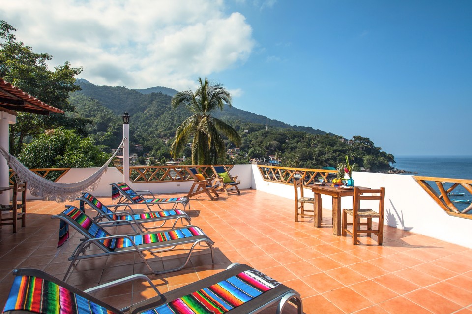 vacation rentals in yelapa, mexico - view from the rooftop patio