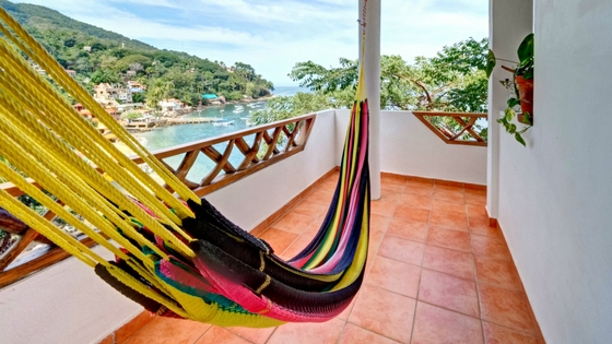 photo of casa marietas 1, with a hammock overlooking the ocean