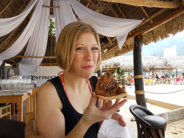 eating delicious food at a vacation rental in mexico