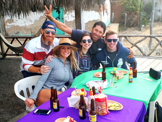 friends partying in mexico