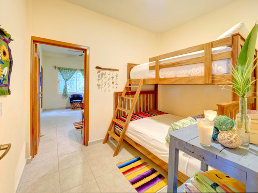 bedroom with bunk beds in Casa Tijereta