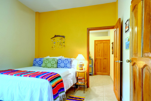 colorful bedding at Casa Tijereta