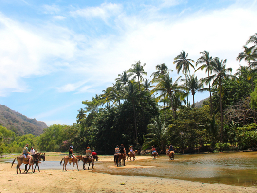 horseback riding at a mexican resort
